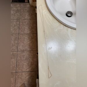 Minimalist Lariat Necklace Long Y, Edgy Geometric